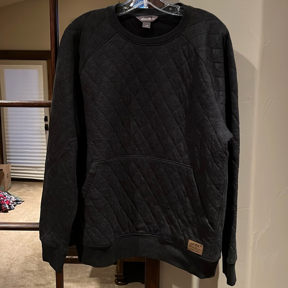 Eddie Bauer quilted crew neck sweatshirt